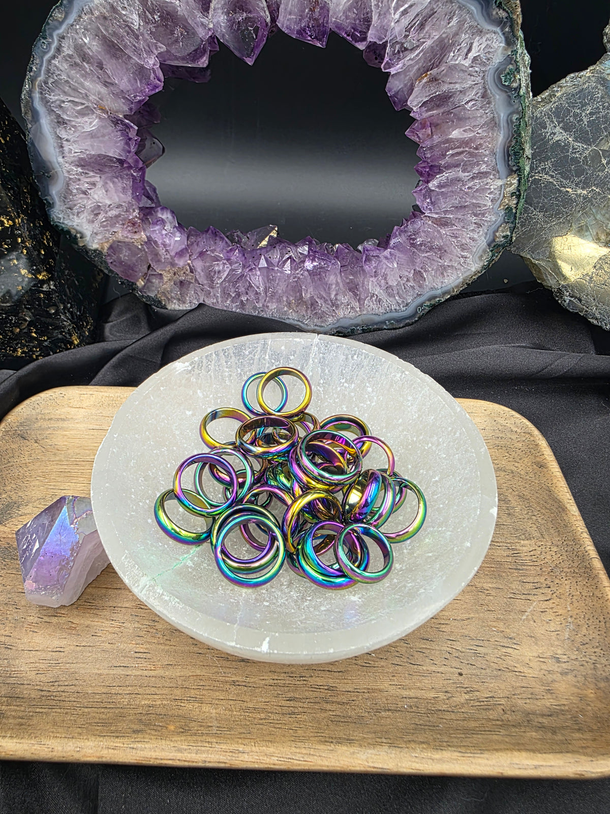 Rainbow Hematite Ring