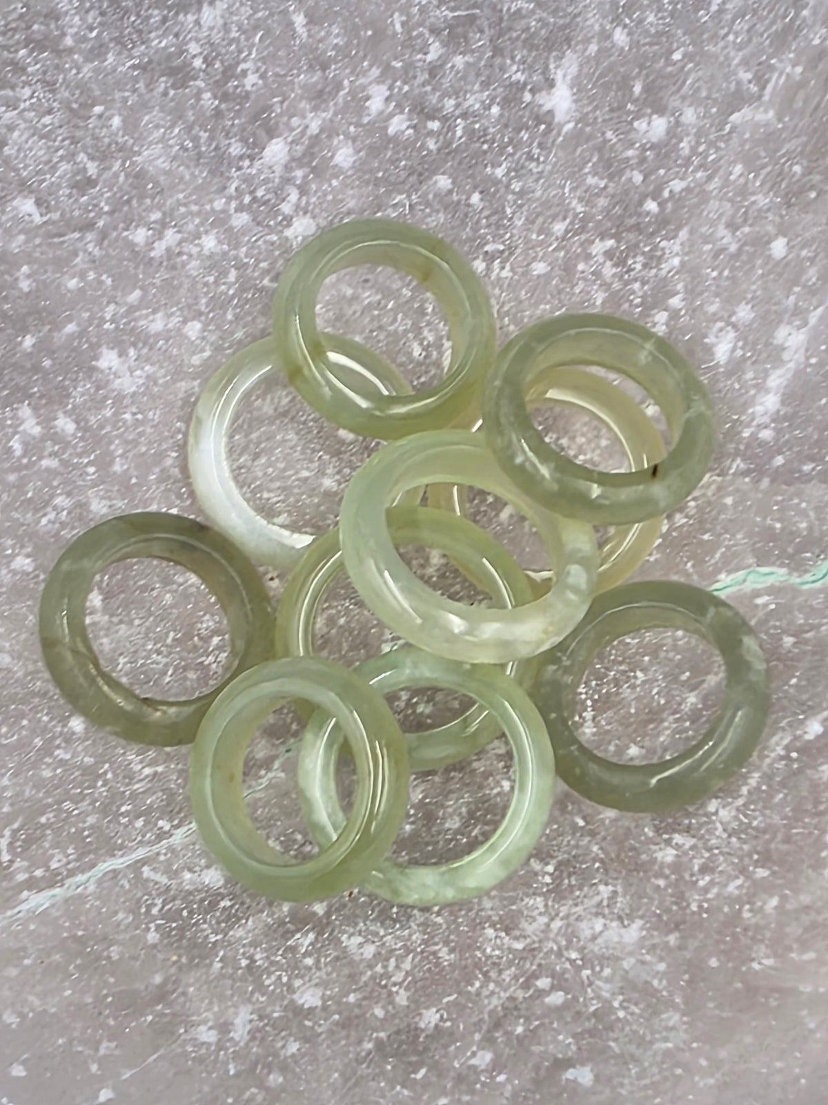 Prehnite Gemstone Band Ring