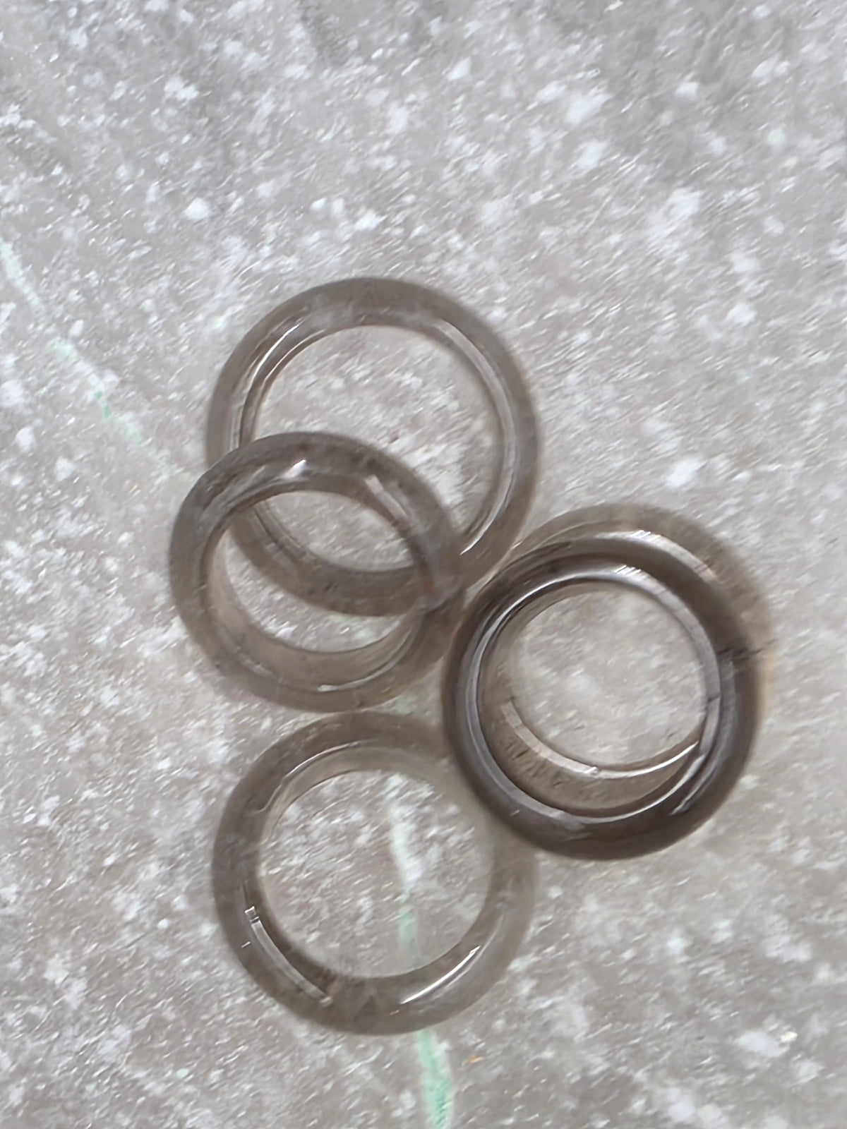 Smoky Quartz Gemstone Band Ring
