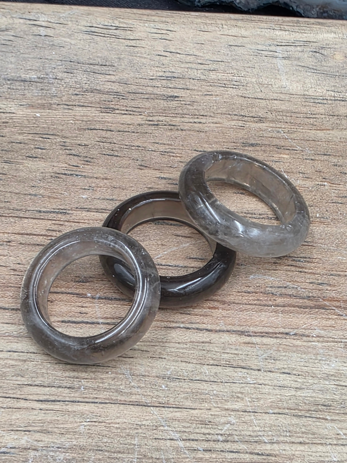 Smoky Quartz Gemstone Band Ring